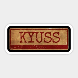 kyuss Text gold siple retro, vintage Sticker